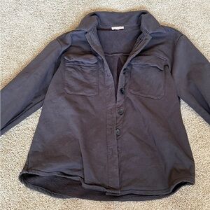 Dark Button-Up Shirt Jacket / Shackleton